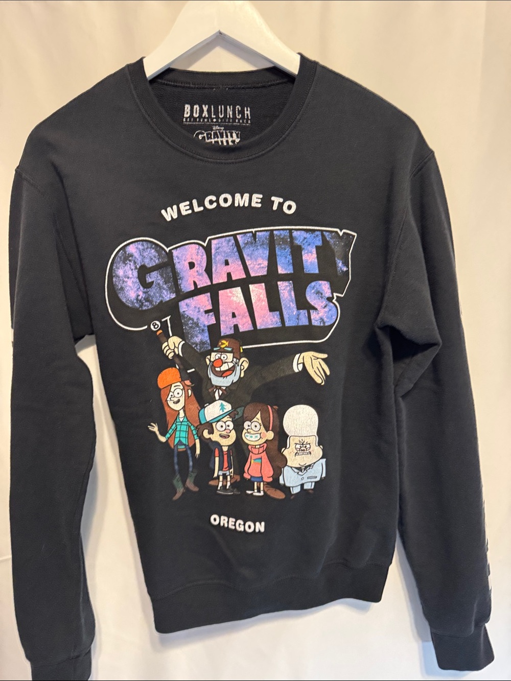 "Gravity Falls" Black Graphic Sweatshirt adult small